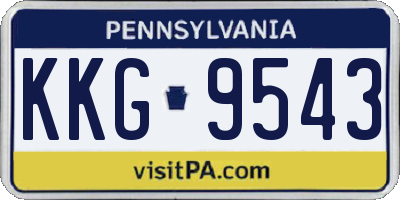 PA license plate KKG9543