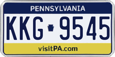 PA license plate KKG9545