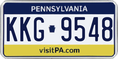 PA license plate KKG9548
