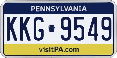 PA license plate KKG9549