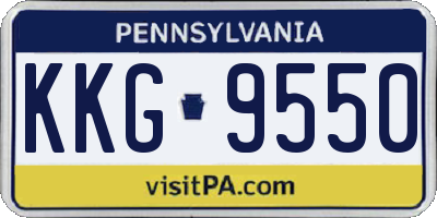 PA license plate KKG9550