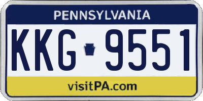 PA license plate KKG9551