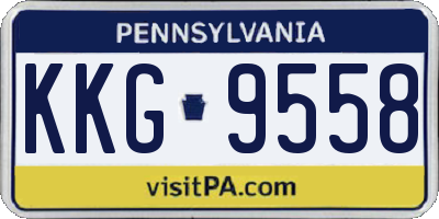 PA license plate KKG9558