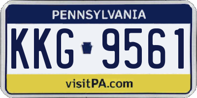 PA license plate KKG9561
