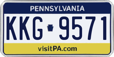 PA license plate KKG9571