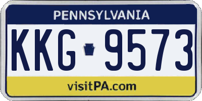 PA license plate KKG9573
