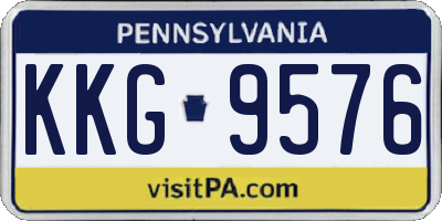PA license plate KKG9576