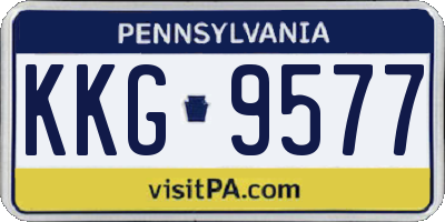 PA license plate KKG9577
