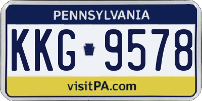 PA license plate KKG9578