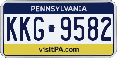 PA license plate KKG9582