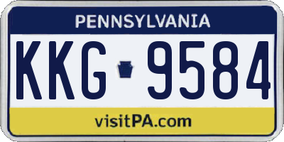 PA license plate KKG9584