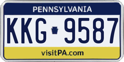 PA license plate KKG9587