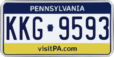 PA license plate KKG9593