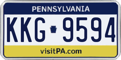 PA license plate KKG9594