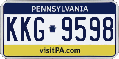 PA license plate KKG9598