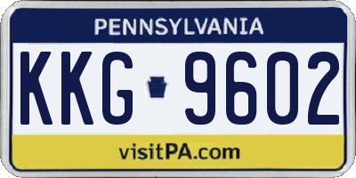 PA license plate KKG9602