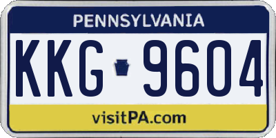 PA license plate KKG9604