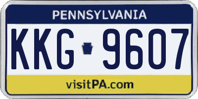 PA license plate KKG9607