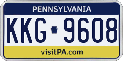 PA license plate KKG9608
