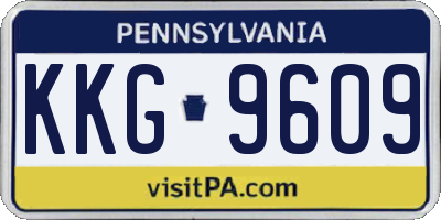 PA license plate KKG9609