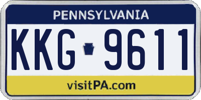 PA license plate KKG9611