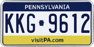 PA license plate KKG9612