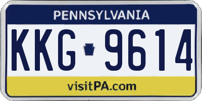 PA license plate KKG9614
