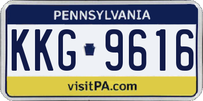 PA license plate KKG9616