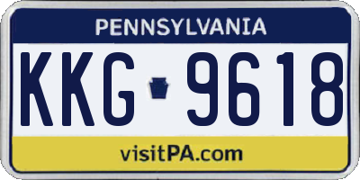 PA license plate KKG9618