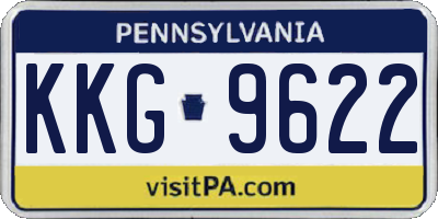PA license plate KKG9622