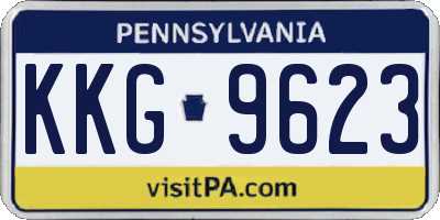 PA license plate KKG9623
