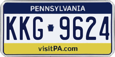 PA license plate KKG9624