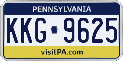 PA license plate KKG9625