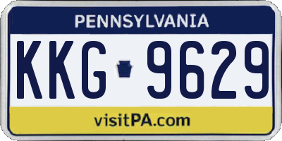 PA license plate KKG9629