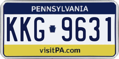 PA license plate KKG9631