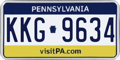 PA license plate KKG9634