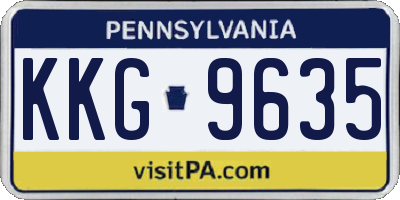 PA license plate KKG9635