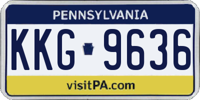 PA license plate KKG9636