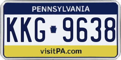 PA license plate KKG9638