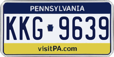 PA license plate KKG9639