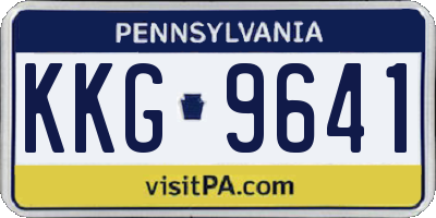 PA license plate KKG9641