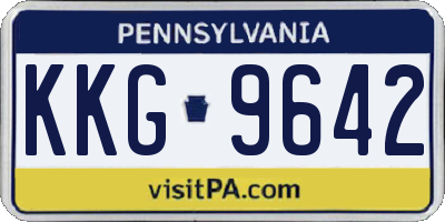 PA license plate KKG9642