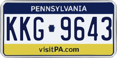 PA license plate KKG9643