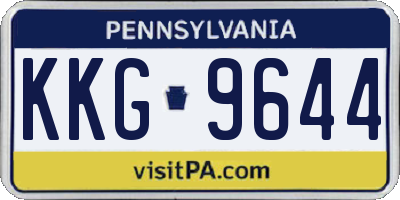 PA license plate KKG9644