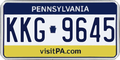PA license plate KKG9645