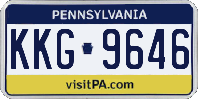 PA license plate KKG9646