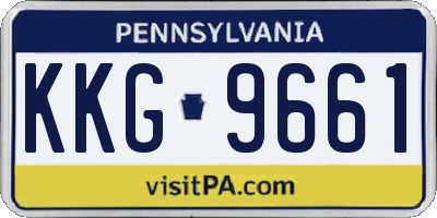PA license plate KKG9661