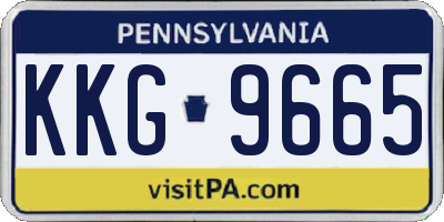 PA license plate KKG9665
