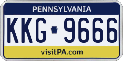 PA license plate KKG9666