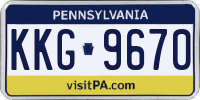 PA license plate KKG9670